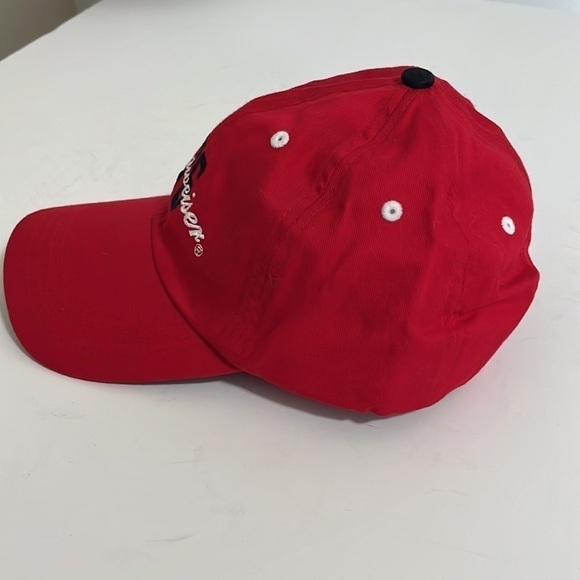 Budweiser 76 Hat  Cap Red Adjustable Hook &Loop Back Strap Adult - Picture 9 of 11